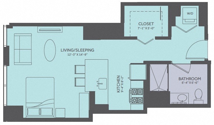 Studio 02-Avenue Floorplan Image